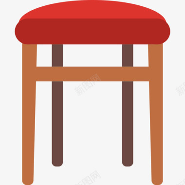 小凳子凳子家庭用汇编扁平图标图标