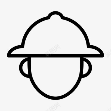 职业的帽子工头帽子制服图标图标