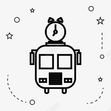 公共交通标识公共汽车长途汽车公共交通图标图标