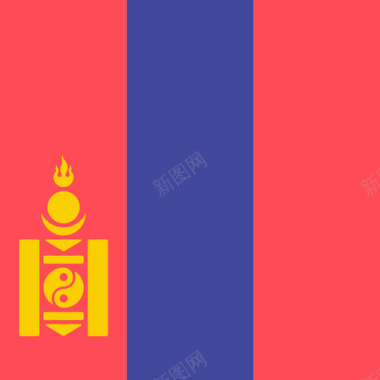 蒙古国际旗帜4广场图标图标