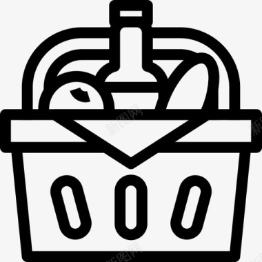 食品篮子购物图标图标