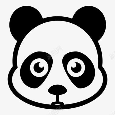熊猫动物动物脸动物玩具图标图标