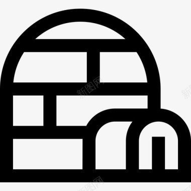 冰屋11号天气直线型图标图标