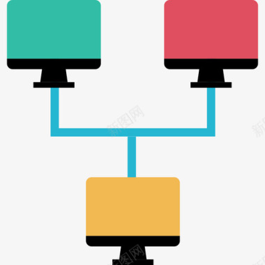 海报在线联网在线通信2扁平图标图标