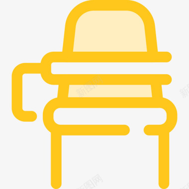 桌椅学校收藏3黄色图标图标