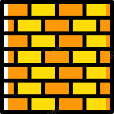png图片素材砖墙施工8黄色图标图标