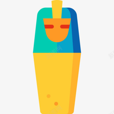 埃及人埋葬埃及和埃及人平坦图标图标