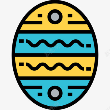 复活节彩蛋图片复活节彩蛋假日5线形颜色图标图标