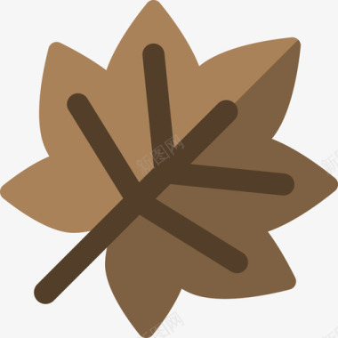 枯萎枫叶枫叶感恩节6扁平图标图标