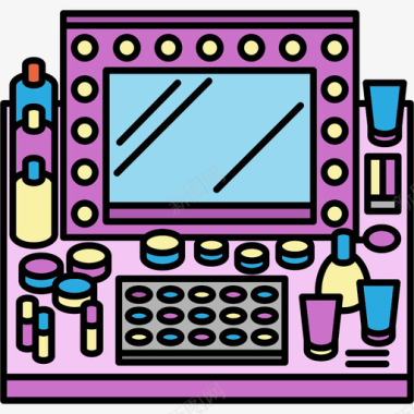 化妆彩色桌面元素图标图标