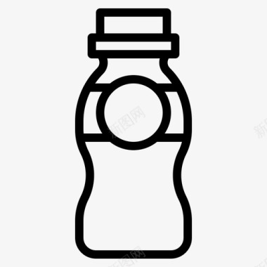 喝酸奶饮料瓶子图标图标