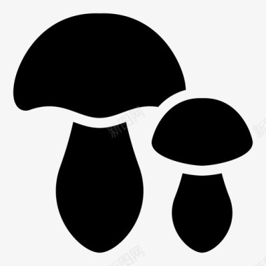 蘑菇香菇生态学图标图标