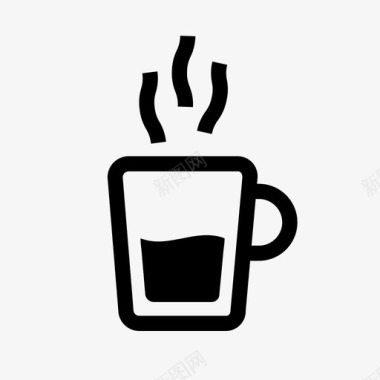 热咖啡杯子蒸汽图标图标