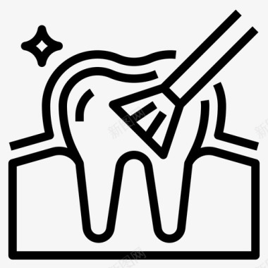 医学画牙釉质牙科牙医图标图标