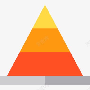 金字塔图商务和办公室平面图图标图标
