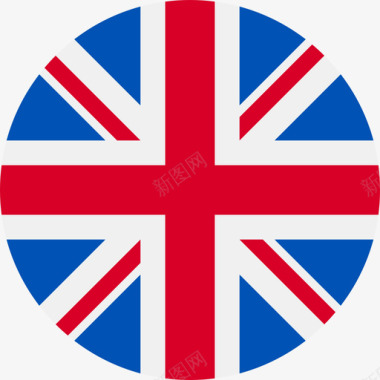 圆形蛋糕盒英国国旗圆形图标图标
