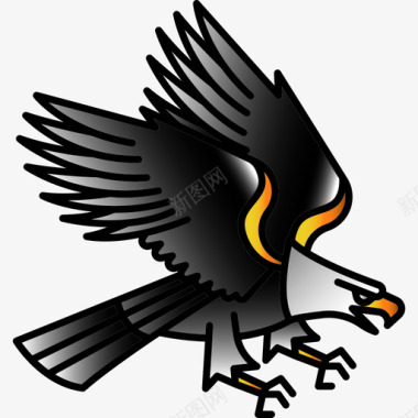 鹰动物纹身图标图标