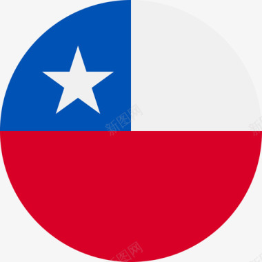 圆形UI智利国旗圆形图标图标