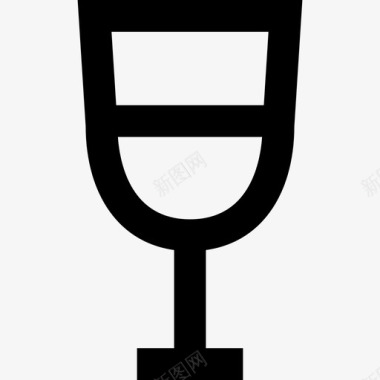 酒杯酒庄套装直线型图标图标