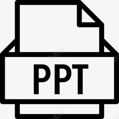 PPT研究报告Ppt文件格式线性图标图标