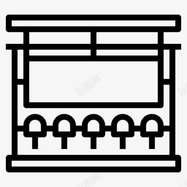 交通路障公共汽车站公共交通图标图标