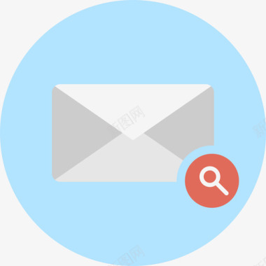邮件标志搜索电子邮件平面图图标图标