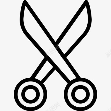 剪刀缝纫3线状图标图标