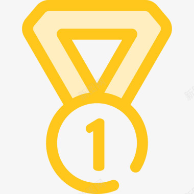 奖牌学校元素6黄色图标图标