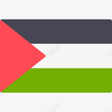 巴勒斯坦国际旗帜长方形图标图标