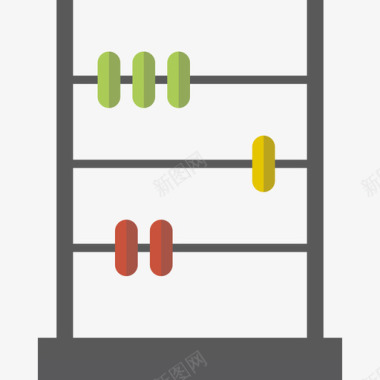 算盘学校元素2平面图标图标