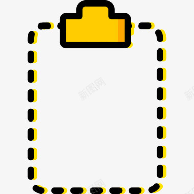 黄色贴纸剪贴板文件和文件夹5黄色图标图标