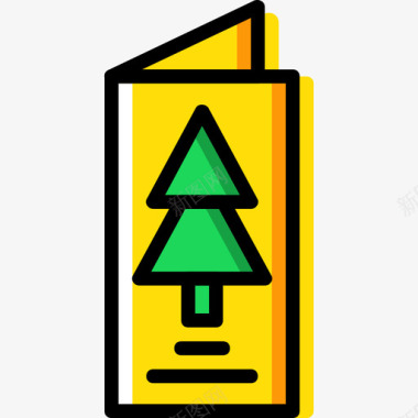圣诞卡冬季黄色图标图标