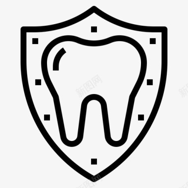 牙齿保护医疗保健医疗图标图标