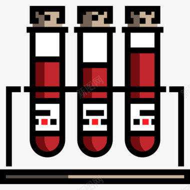 检验血液检验健康和医学9线性颜色图标图标