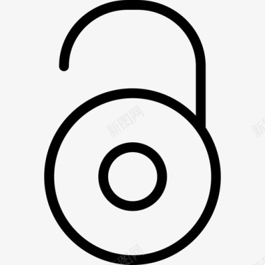 公共标识安全挂锁安全7线性图标图标