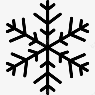 雪花堆积雪花圣诞元素2直线图标图标