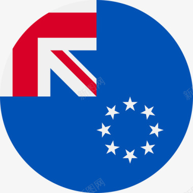 圆形UI库克群岛国旗圆形图标图标