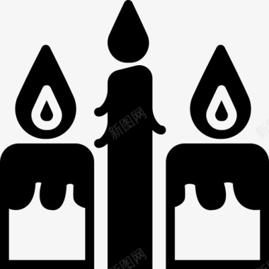 蜡烛蜡烛宗教收藏填充图标图标
