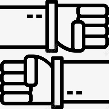 矢量人物合作团队合作业务和技术收集直线型图标图标