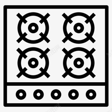 煤气炉灶烹饪电气图标图标