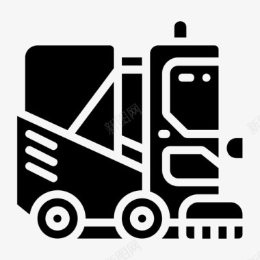 道路清扫车运输卡车图标图标