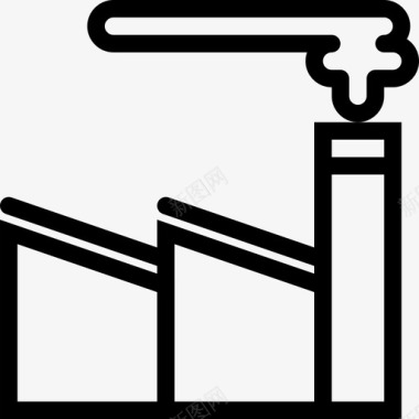 工厂质量工厂城市12直线图标图标