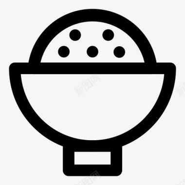 米饭碗烹饪图标图标