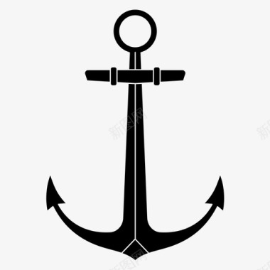 锚徽章海军图标图标