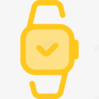 智能手表创业和新业务5黄色图标图标