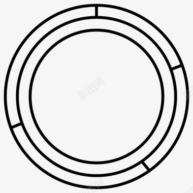 圆环图图表信息图形大纲图标图标