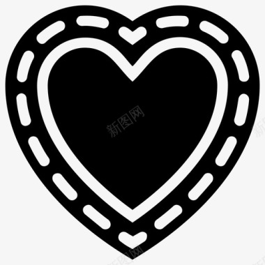 红心成长的心爱的象征红心图标图标