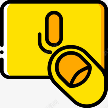 欢迎手势轻触手势7黄色图标图标