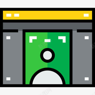银行库房网上银行银行和金融线颜色图标图标