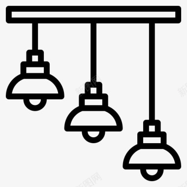 吊灯灯泡家具图标图标